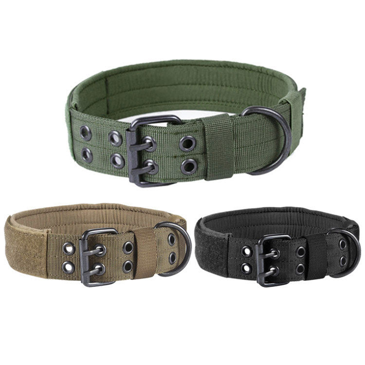 Nylon Anti-grind Dog Leash Collar With Steel Buckle